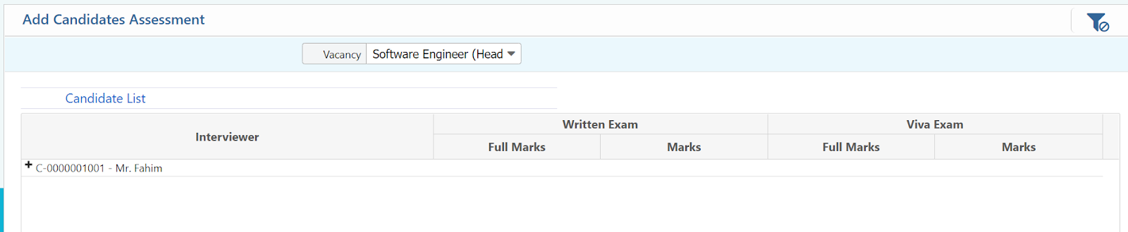Add Assessment